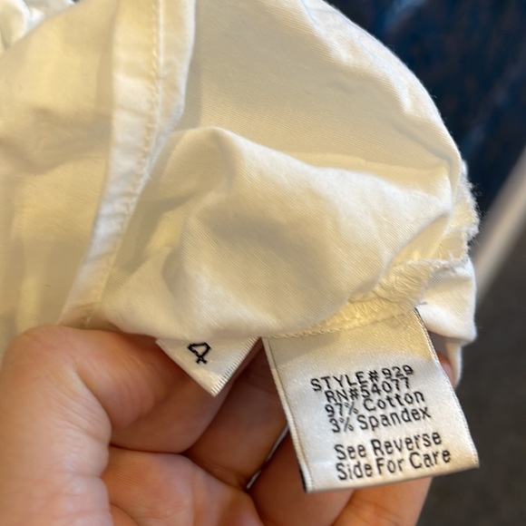 White top with long sleeves. Unique design by Cabi, zips up. - Picture 7 of 8